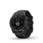 Preview: GARMIN Fenix 7 Pro Sapphire Solar, Schwarz - Carbongrau Titan DLC mit schwarzem Armband, 47mm (010-02777-11)