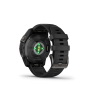 Preview: GARMIN Fenix 7 Pro Sapphire Solar, Schwarz - Carbongrau Titan DLC mit schwarzem Armband, 47mm (010-02777-11)