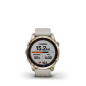 Preview: GARMIN Fenix 7S Sapphire Solar, Cremegoldenes Titan mit beigefarbenem Armband, 42mm (010-02539-21)