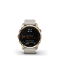 Preview: GARMIN Fenix 7S Sapphire Solar, Cremegoldenes Titan mit beigefarbenem Armband, 42mm (010-02539-21)
