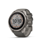 Preview: GARMIN Fenix 9 Pro Solar InReach, 51mm,  Kieselgrau/Titan mit Silikon-Armband (010-04339-01)