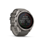 Preview: GARMIN Fenix 9 Pro Solar InReach, 51mm,  Kieselgrau/Titan mit Silikon-Armband (010-04339-01)