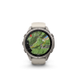 Preview: GARMIN Fenix 9 Pro InReach, 43mm, Titan mit Silikon-Armband Nebelgrau/Dunkler Sandstein (010-04335-81)