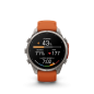 Preview: GARMIN Fenix 9 Pro InReach, 47mm, Titan mit Silikon-Armband Autumn Orange/Spark Orange (010-04336-01)