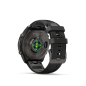 Preview: GARMIN Fenix 9 Pro InReach, 47mm, Carbongrau DLC Titan mit Silikon-Armband Schwarz/Kieselgrau (010-04336-11)