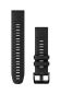 Preview: Quickfit®-Armband 22 mm Silikon Schwarz mit Teilen in Schwarz