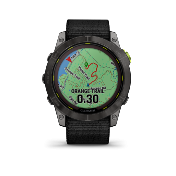 GARMIN Enduro2 Sapphire Solar, Carbon Gray DLC Titanium mit schwarzem UltraFit-Nylon-Armband (010-02754-01)