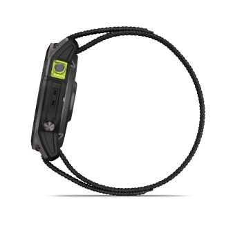 GARMIN Enduro2 Sapphire Solar, Carbon Gray DLC Titanium mit schwarzem UltraFit-Nylon-Armband (010-02754-01)