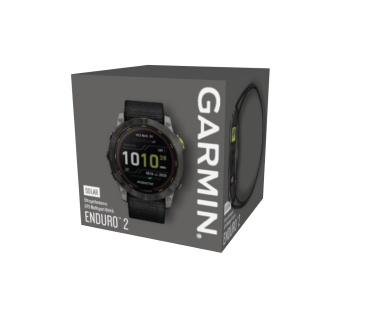 GARMIN Enduro2 Sapphire Solar, Carbon Gray DLC Titanium mit schwarzem UltraFit-Nylon-Armband (010-02754-01)