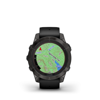 GARMIN Fenix 7 Pro Sapphire Solar, Schwarz - Carbongrau Titan DLC mit schwarzem Armband, 47mm (010-02777-11)