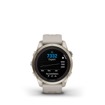 GARMIN Fenix 7S Pro Sapphire Solar, Beige/Softgold, 42mm (010-02776-15)
