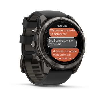 GARMIN Fenix 8 Pro LTE MicroLED Sapphire,  Schwarz/Titan Carbongrau DLC, 51mm (010-03380-01)