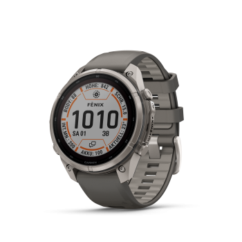 GARMIN Fenix 9 Pro Solar InReach, 47mm, Kieselgrau/Titan (010-04338-01)