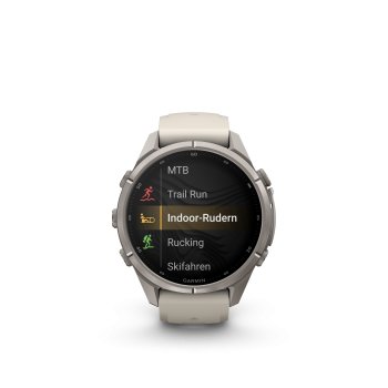 GARMIN Fenix 9 Pro InReach, 43mm, Titan mit Silikon-Armband Nebelgrau/Dunkler Sandstein (010-04335-81)