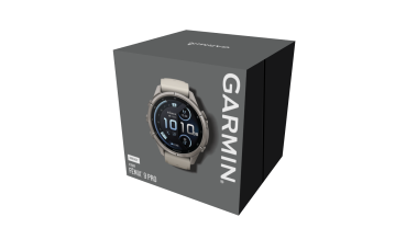 GARMIN Fenix 9 Pro InReach, 43mm, Titan mit Silikon-Armband Nebelgrau/Dunkler Sandstein (010-04335-81)