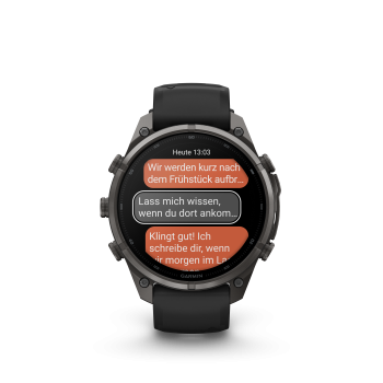 GARMIN Fenix 9 Pro InReach, 47mm, Carbongrau DLC Titan mit Silikon-Armband Schwarz/Kieselgrau (010-04336-11)