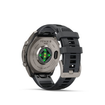 GARMIN Fenix 9 Pro InReach, 47mm, Titan mit Silikon-Armband Graphit/Schwarz (010-04336-21)