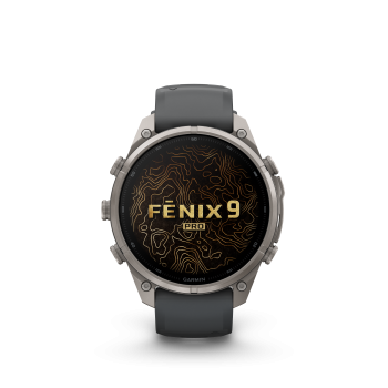 GARMIN Fenix 9 Pro InReach, 47mm, Titan mit Silikon-Armband Graphit/Schwarz (010-04336-21)