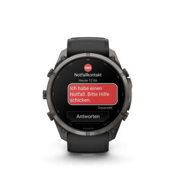 GARMIN Fenix 9 Pro InReach, 51mm, Carbongrau DLC Titan mit Silikon-Armband Schwarz/Kieselgrau (010-04337-11)