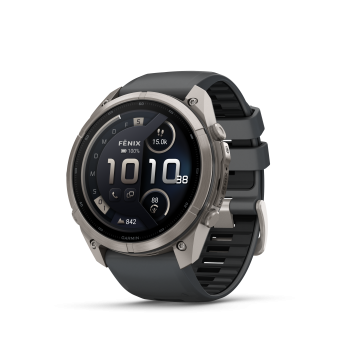GARMIN Fenix 9 Pro InReach, 51mm, Titan mit Silikon-Armband Graphit/Schwarz (010-04337-21)