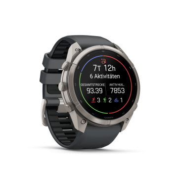 GARMIN Fenix 9 Pro InReach, 51mm, Titan mit Silikon-Armband Graphit/Schwarz (010-04337-21)