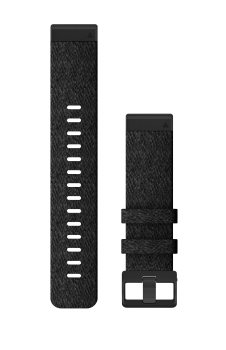 Quickfit®-Armband 22 mm Nylon Schwarz meliert mit Teilen in Schwarz