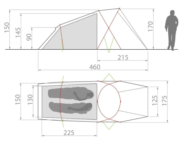 VAUDE Allround Chapel XT 2P  agave