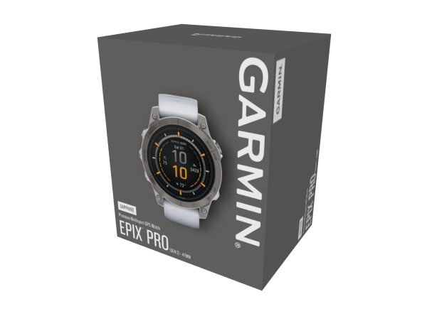 GARMIN Epix Pro Sapphire, Steinweiss/Titanium Titan, 47mm (010-02803-21)