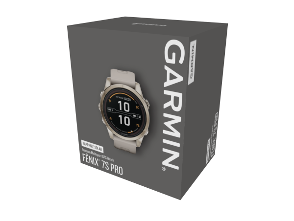 GARMIN Fenix 7S Pro Sapphire Solar, Beige/Softgold, 42mm (010-02776-15)