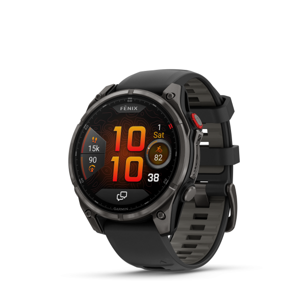 GARMIN Fenix 8 Pro LTE Amoled Sapphire, Schwarz/Titan Carbongrau DLC Titan, 47mm (010-03198-01)