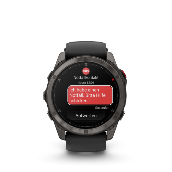 GARMIN Fenix 8 Pro LTE Amoled Sapphire,  Schwarz/Titan Carbongrau DLC Titan, 51mm (010-03199-01)
