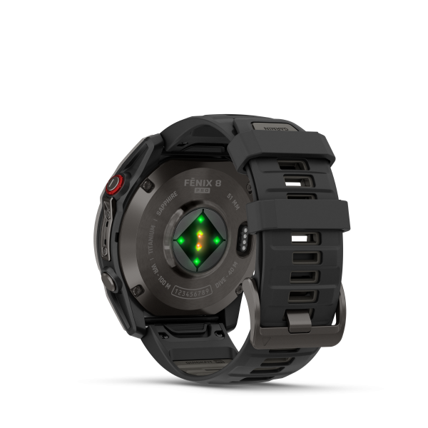 GARMIN Fenix 8 Pro LTE Amoled Sapphire,  Schwarz/Titan Carbongrau DLC Titan, 51mm (010-03199-01)