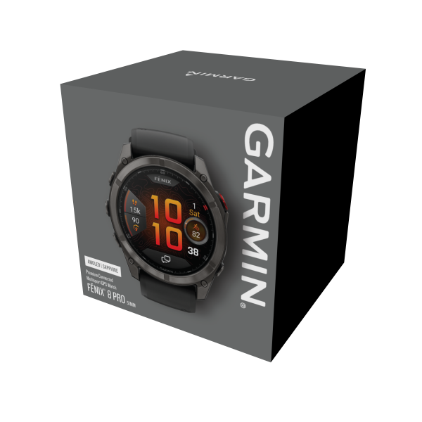 GARMIN Fenix 8 Pro LTE Amoled Sapphire,  Schwarz/Titan Carbongrau DLC Titan, 51mm (010-03199-01)