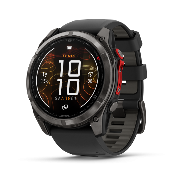 GARMIN Fenix 8 Pro LTE MicroLED Sapphire,  Schwarz/Titan Carbongrau DLC, 51mm (010-03380-01)