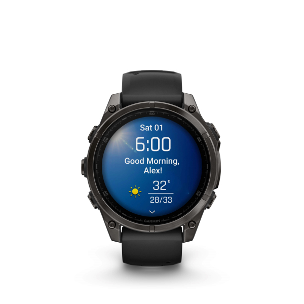 GARMIN Fenix 8 Amoled Sapphire, Schwarz/Titan Carbongrau DLC , 47mm (010-02904-21)