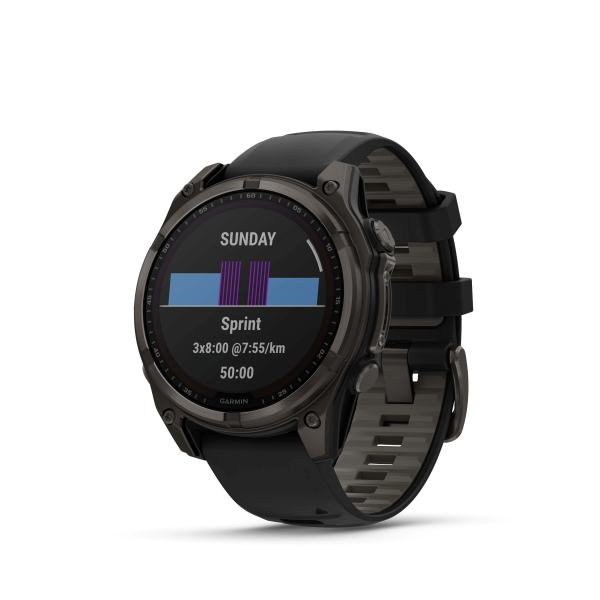 GARMIN Fenix 8 Solar Sapphire, Graphit/Titanium Titan, 47mm (010-02906-11)