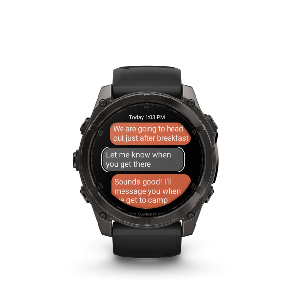 GARMIN Fenix 8 Amoled Sapphire, Schwarz/Carbongrau DLC Titan, 51mm (010-02905-21)