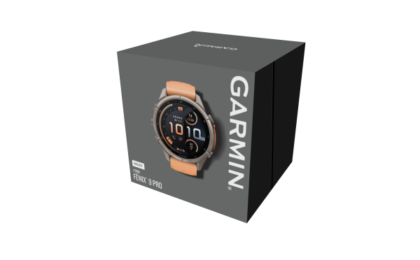 GARMIN Fenix 9 Pro InReach, 43mm, Titan mit Silikon-Armband Shell Pink/Autumn Orange (010-04335-01)