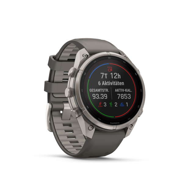 GARMIN Fenix 9 Pro Solar InReach, 47mm, Kieselgrau/Titan (010-04338-01)