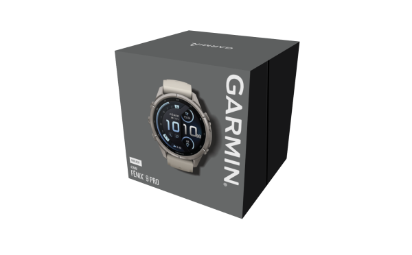 GARMIN Fenix 9 Pro InReach, 43mm, Titan mit Silikon-Armband Nebelgrau/Dunkler Sandstein (010-04335-81)