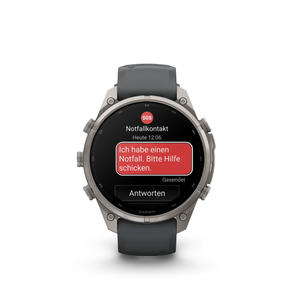 GARMIN Fenix 9 Pro InReach, 47mm, Titan mit Silikon-Armband Graphit/Schwarz (010-04336-21)