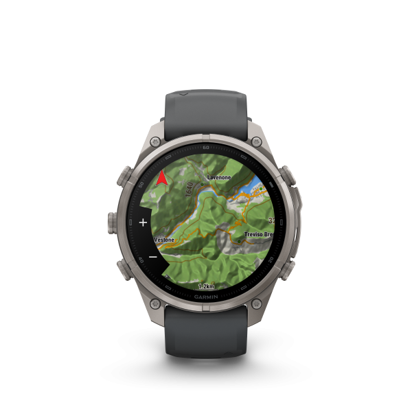 GARMIN Fenix 9 Pro InReach, 47mm, Titan mit Silikon-Armband Graphit/Schwarz (010-04336-21)