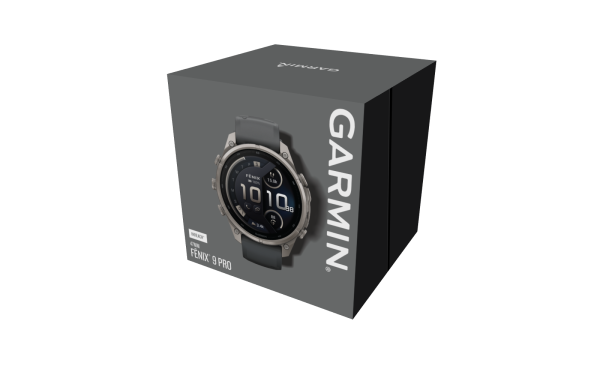 GARMIN Fenix 9 Pro InReach, 47mm, Titan mit Silikon-Armband Graphit/Schwarz (010-04336-21)
