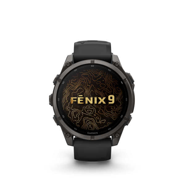 GARMIN Fenix 9, 47mm, Schwarz/Carbongrau DLC Titan (010-04762-11)