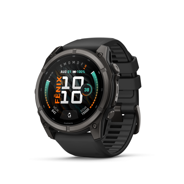 GARMIN Fenix 9, 51mm,  Schwarz/Carbongrau DLC Titan (010-04763-11)