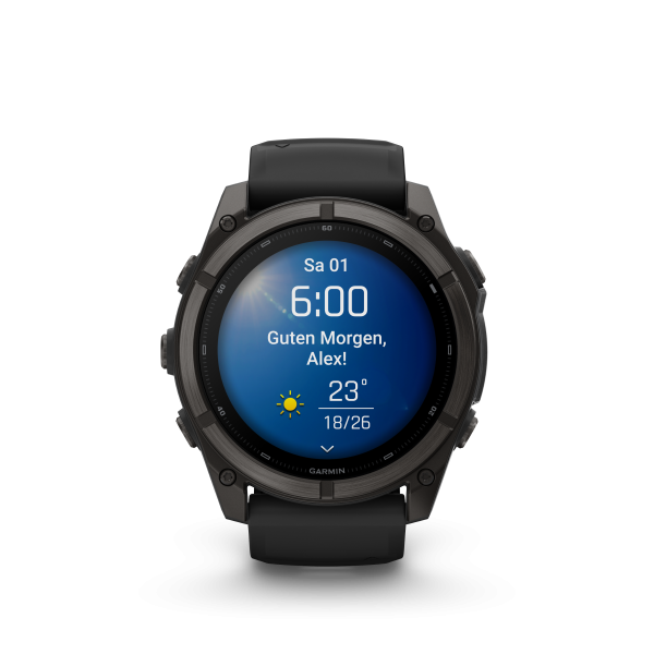GARMIN Fenix 9, 51mm,  Schwarz/Carbongrau DLC Titan (010-04763-11)