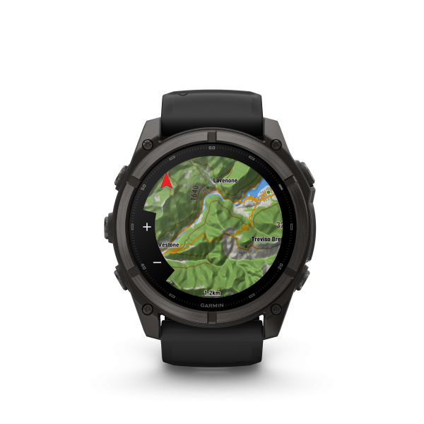 GARMIN Fenix 9, 51mm,  Schwarz/Carbongrau DLC Titan (010-04763-11)