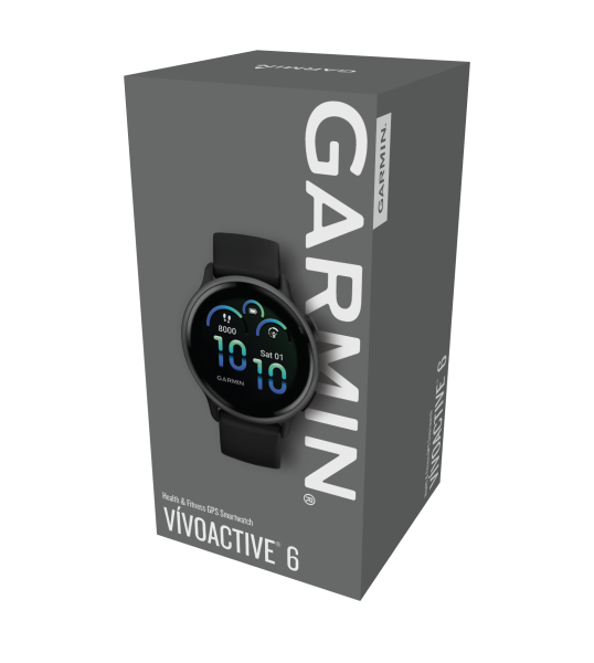 GARMIN Vivoactive 6, Schwarz/Schiefergrau, 42mm (010-02985-00)