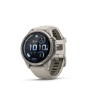 GARMIN Fenix 9 Pro InReach, 43mm, Titan mit Silikon-Armband Nebelgrau/Dunkler Sandstein (010-04335-81)