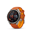GARMIN Fenix 9 Pro InReach, 47mm, Titan mit Silikon-Armband Autumn Orange/Spark Orange (010-04336-01)